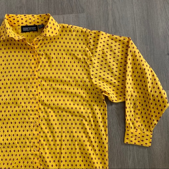 Mark Stuart Yellow Long Sleeve Button Down 13/14 Y - Picture 3 of 10